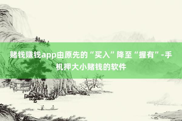 赌钱赚钱app由原先的“买入”降至“握有”-手机押大小赌钱的软件