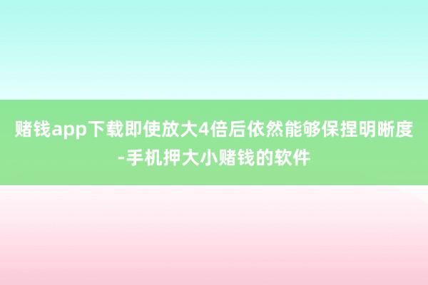 赌钱app下载即使放大4倍后依然能够保捏明晰度-手机押大小赌钱的软件